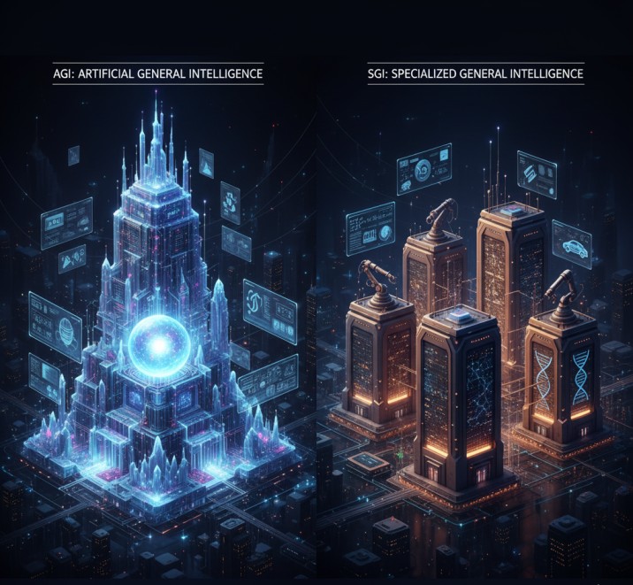AGI (Artificial General Intelligence) vs SGI (Specialized Intelligence): Technical and Ethical Frontiers